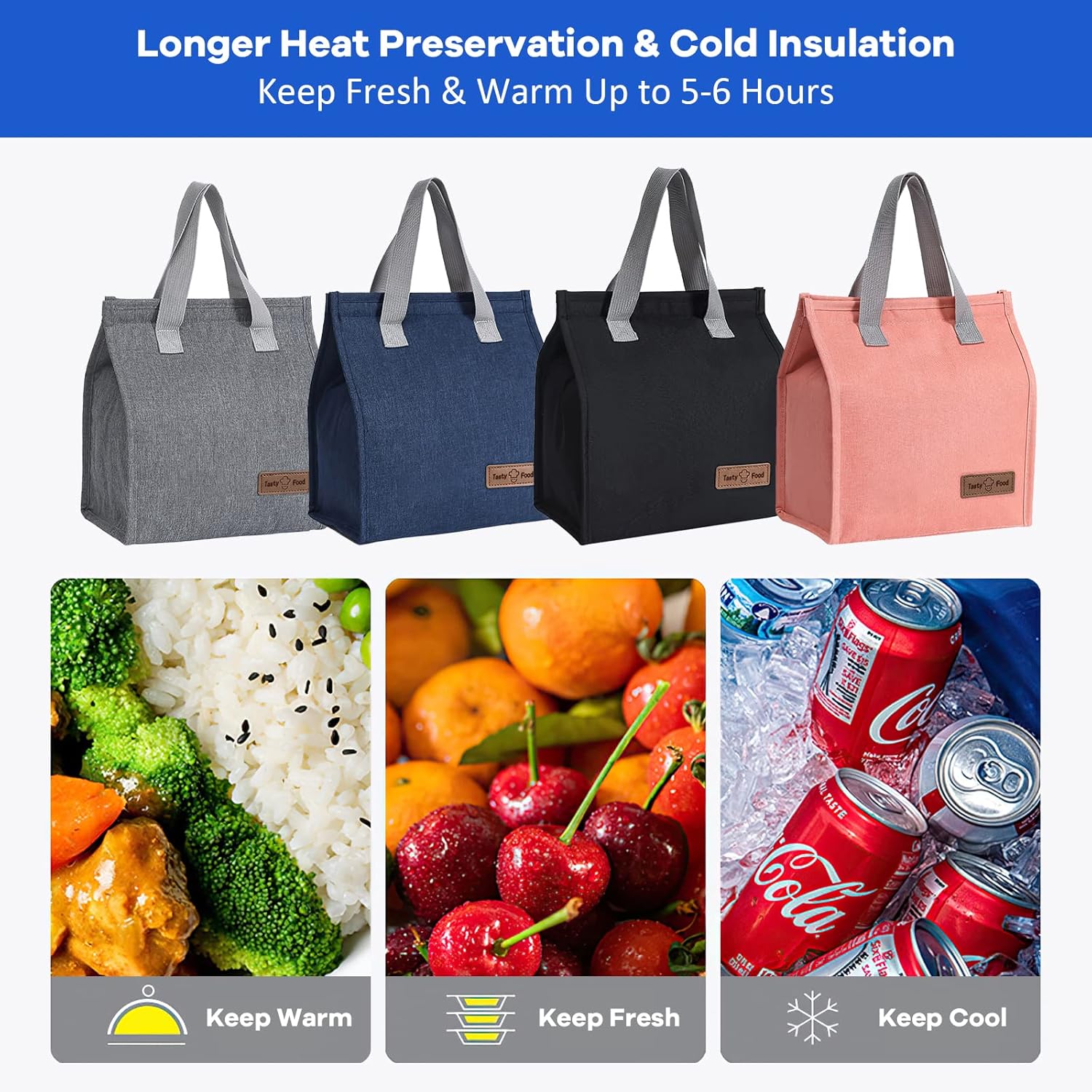 Yikki Insulated Lunch Bag – Reusable Leakproof Thermal Cooler Tote