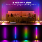 Smart RGB Corner Floor Lamp with App Control & Music Sync – Dimmable LED Ambient Light for Bedroom, Gaming & Modern Home Decor