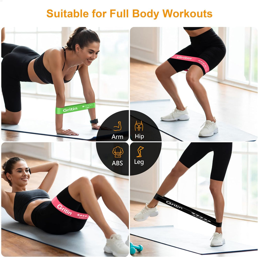 Gritin Resistance Loop Bands – 5 Strength Set