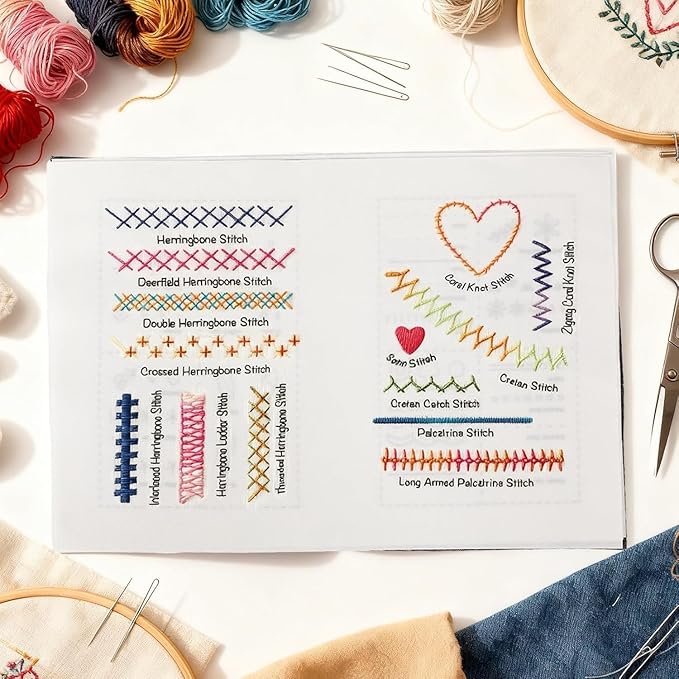 Beginner Embroidery Stitch Book Kit