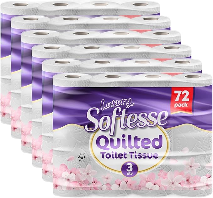 60 Pack 3-Ply Quilted Toilet Rolls