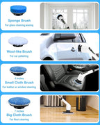 Leebein Cordless Electric Spin Scrubber with 8 Brush Heads