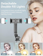 45” Selfie Stick Tripod with Fill Lights