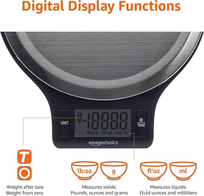 Digital Kitchen Scale with LCD Display – 11lb Capacity