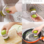 Soap Dispensing Dish Brush with Drip Holder