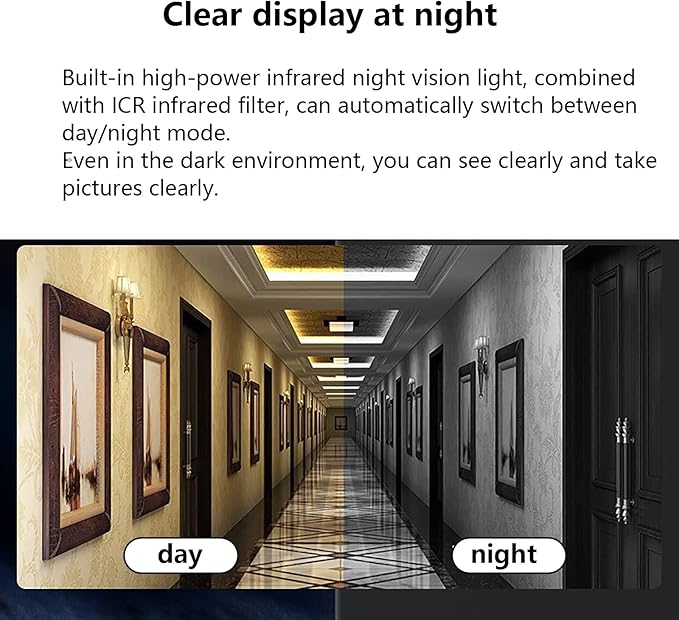Wireless Video Doorbell Camera, 1080P Smart Video Doorbell with Chime, 2-Way Audio Night Vision with Chime Receiver for Home Security, 2.4 GHz WiFi Door Camera, Easy Setup, Adjustable