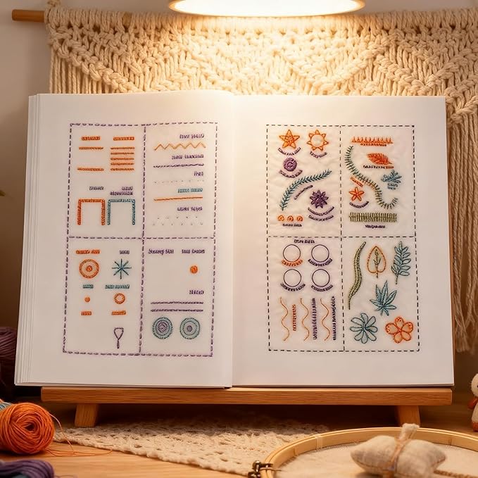 Beginner Embroidery Stitch Book Kit