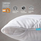 4-Pack Anti-Allergy Zipped Pillow Protectors