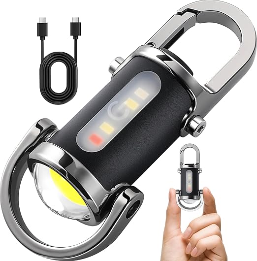 Rechargeable Mini COB Keychain Flashlight