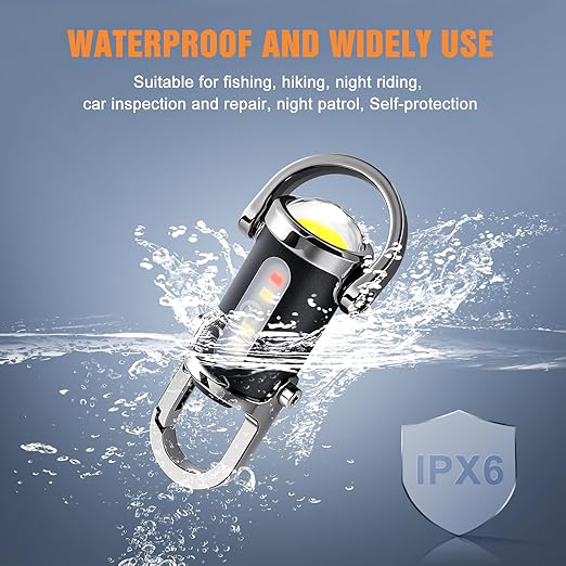 Rechargeable Mini COB Keychain Flashlight