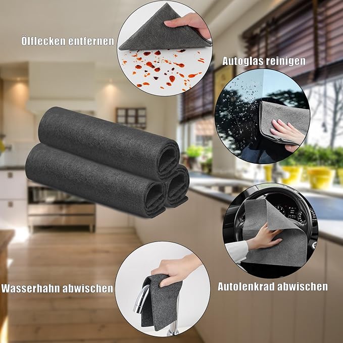 10Pcs Thickened Magic Microfiber Cleaning Cloths