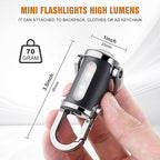 Rechargeable Mini COB Keychain Flashlight