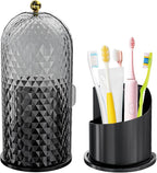 3-Slot Rotating Toothbrush & Makeup Holder