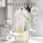 3-Slot Rotating Toothbrush & Makeup Holder