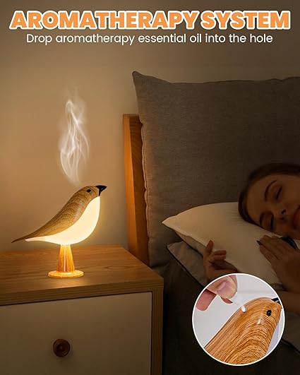 Touch Control Rechargeable Bird Table Lamp