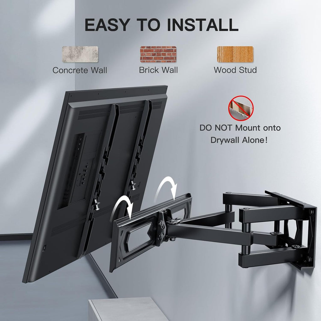 PERLESMITH TV Wall Bracket – Swivel & Tilt Mount 26–70"