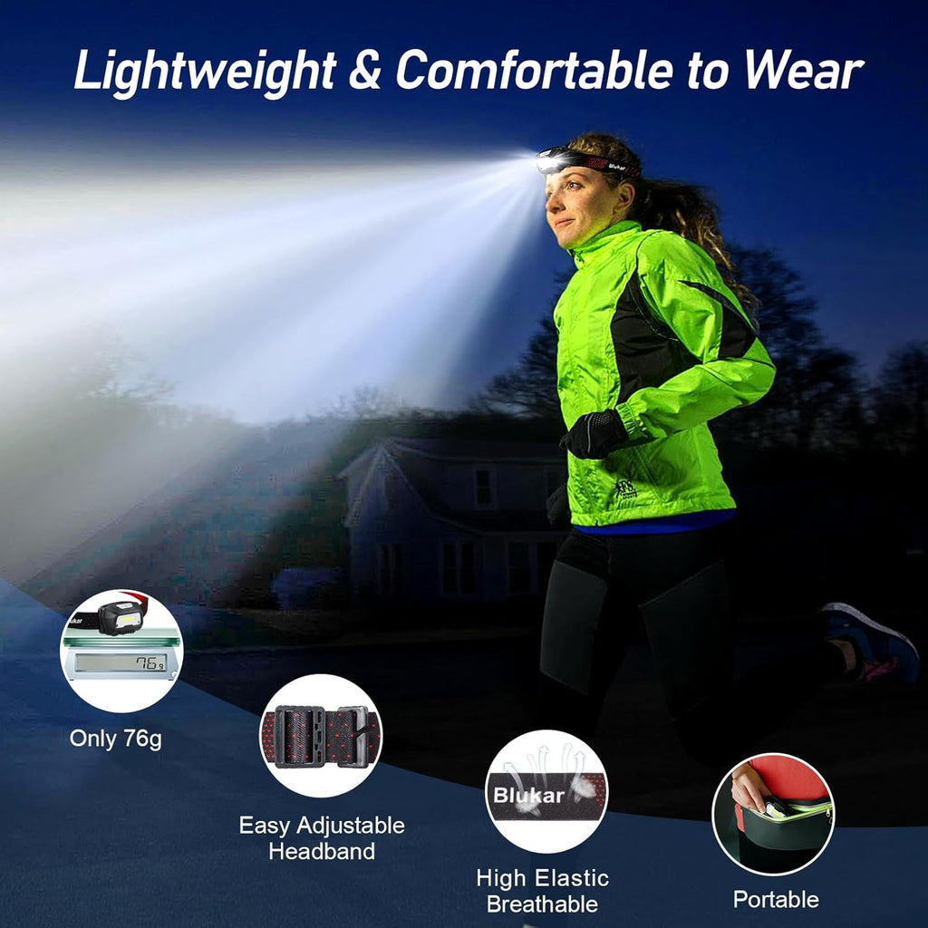Blukar Rechargeable LED Head Torch 2000L