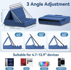 KDD Foldable Tablet Pillow Stand – Soft Lap & Bed Holder with Pocket