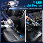 KMM 9000Pa Handheld Car Vacuum & Air Duster – High-Power LED Cleaner with Multi-Nozzles for Car, Home & Pets