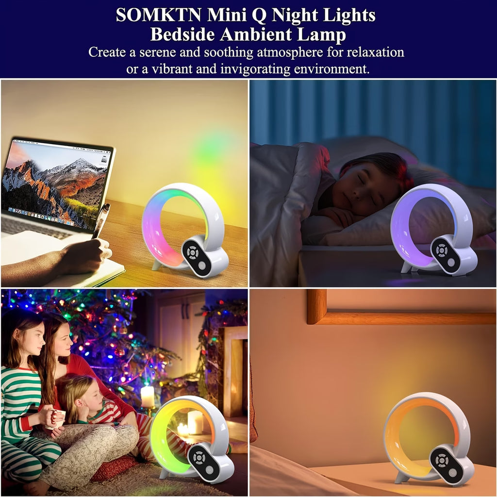 Sunset Wake-Up Light with White Noise Sleep Aid – Glow-in-the-Dark Bedside Lamp for Deep Sleepers, Kids & Adults