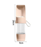2-in-1 Portable Pet Travel Bottle – Water & Food Feeder for Dogs & Cats
