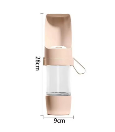 2-in-1 Portable Pet Travel Bottle – Water & Food Feeder for Dogs & Cats