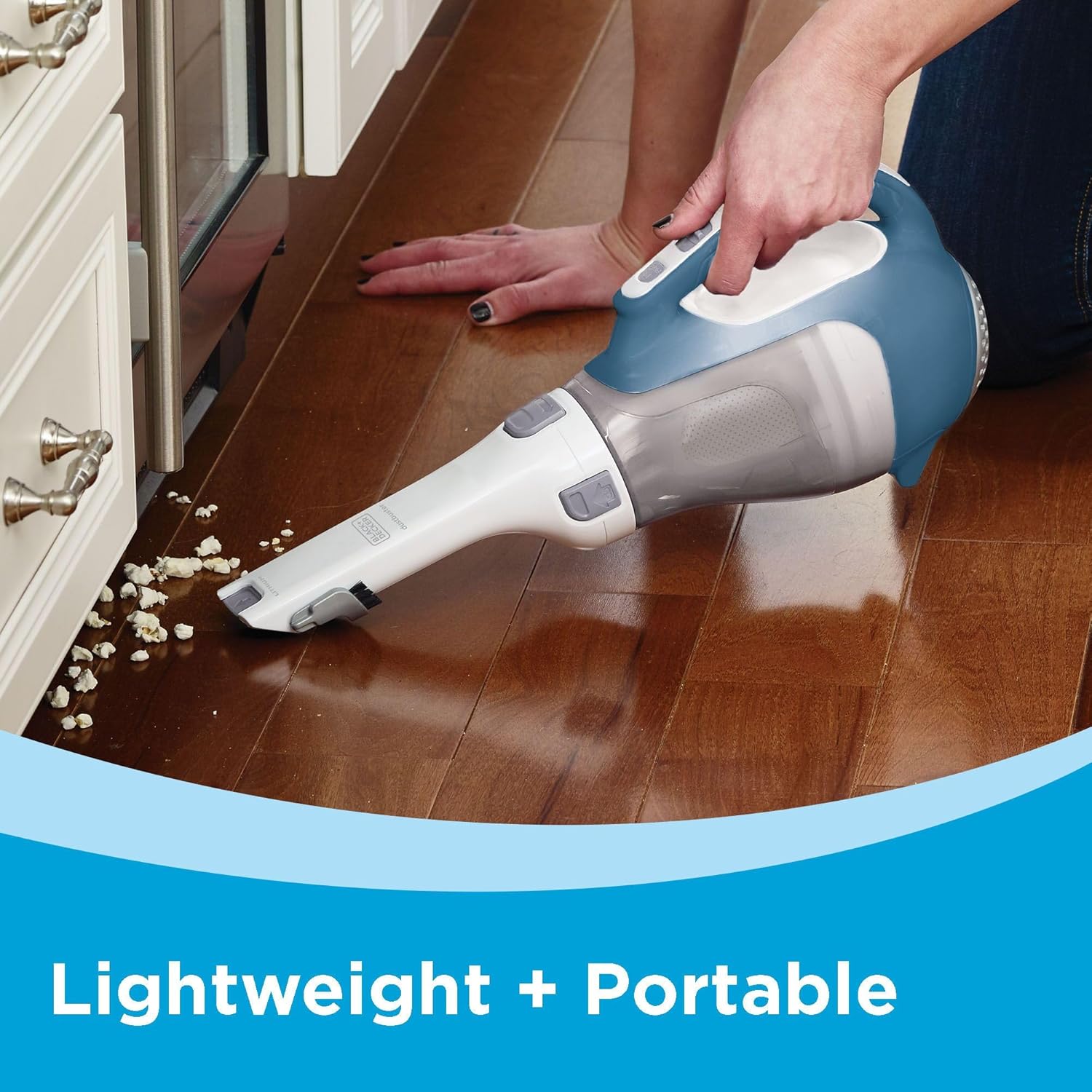 BLACK+DECKER dustbuster AdvancedClean – Cordless Handheld Vacuum for Home & Car with Crevice Tool & Rotating Nozzle (CHV1410L)