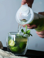 Premium Square Acrylic Juice & Water Bottle with Lid – Transparent Cold Drink Storage Container for Kitchens, Restaurants & Bars