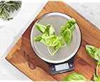 Digital Kitchen Scale (11 lb, Black & Steel)