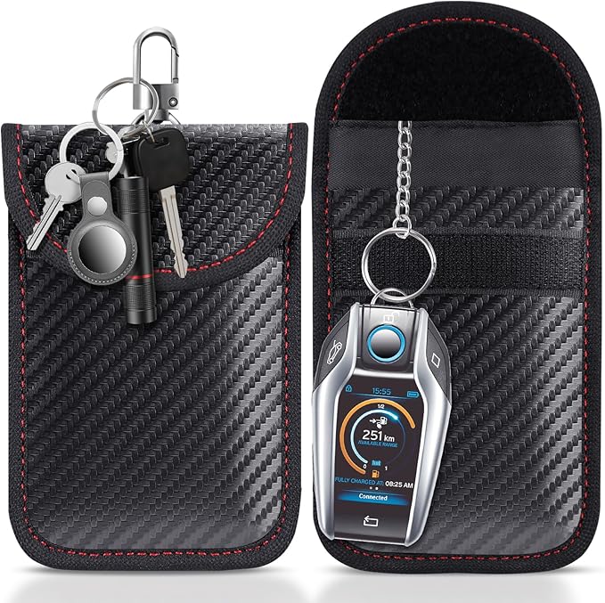 Lanpard Faraday Car Key Signal Blocking Pouch – 2 Pack RFID Anti-Theft Case