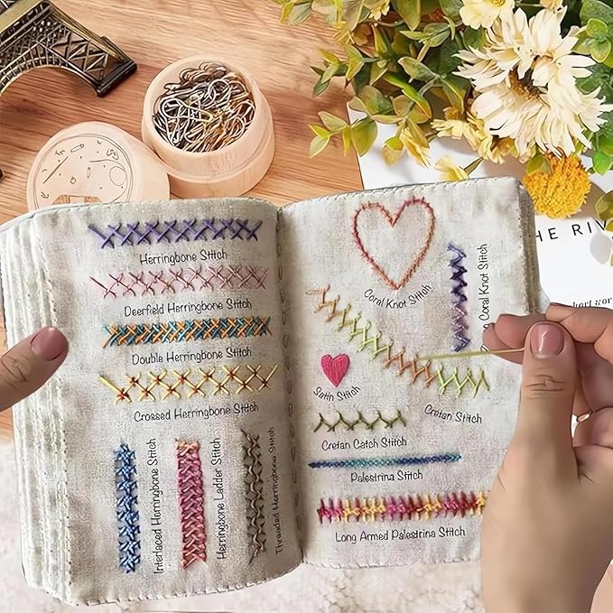 Beginner Embroidery Stitch Book Kit