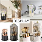 3-Slot Rotating Toothbrush & Makeup Holder