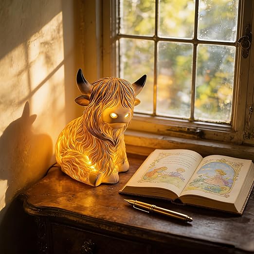 Cute Cow Table Lamp for Bedroom