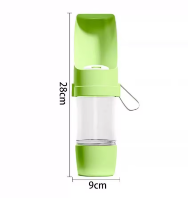 2-in-1 Portable Pet Travel Bottle – Water & Food Feeder for Dogs & Cats