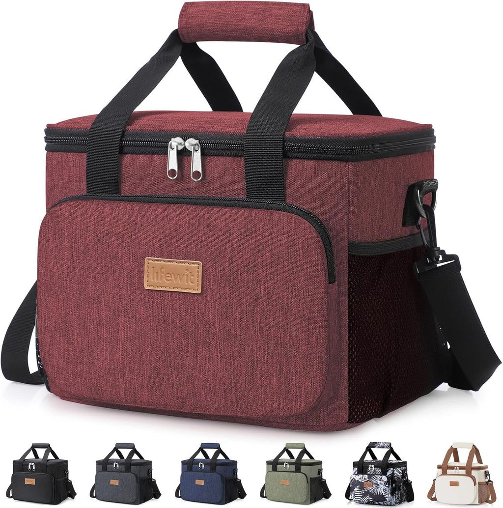 Lifewit 8.5L Insulated Lunch Bag – 12 Can Soft Cooler Tote (Black)