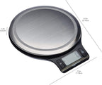 Digital Kitchen Scale (11 lb, Black & Steel)