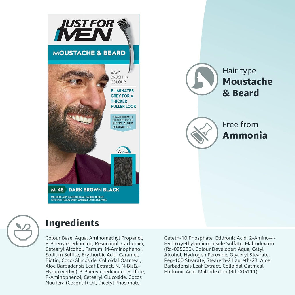 Just for Men Beard & Moustache Dye – Dark Brown M45