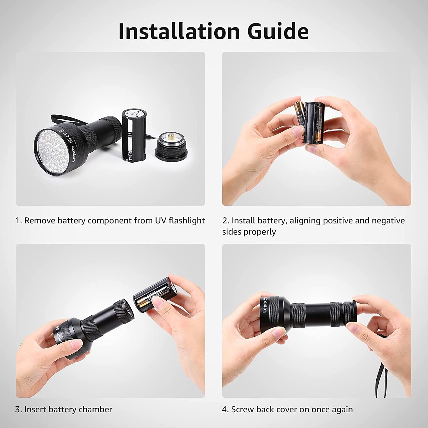 51 LED UV Torch (395nm) – Ultraviolet Blacklight Flashlight
