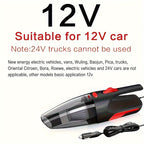 Mini High-Power Car Vacuum Cleaner – Portable Handheld Cordless Cleaner for Deep Interior Cleaning