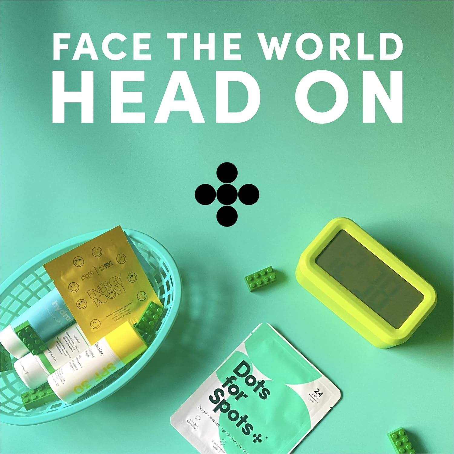 Dots for Spots Acne Patches – 60 Hydrocolloid Pimple Stickers, Fast-Acting & Vegan
