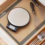 Digital Kitchen Scale (11 lb, Black & Steel)