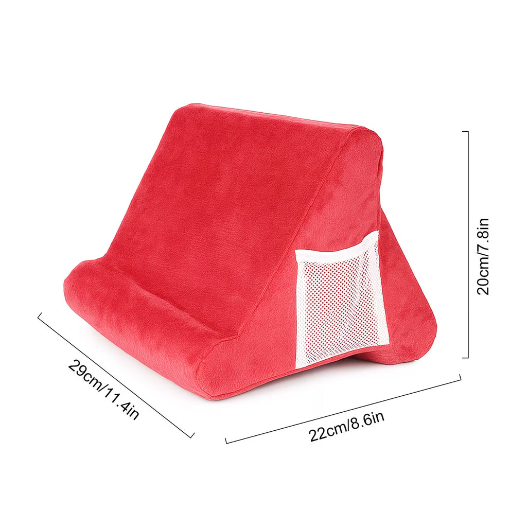 Multi-Angle Pillow Stand for iPad & Laptop – Soft Cushion Reading Holder