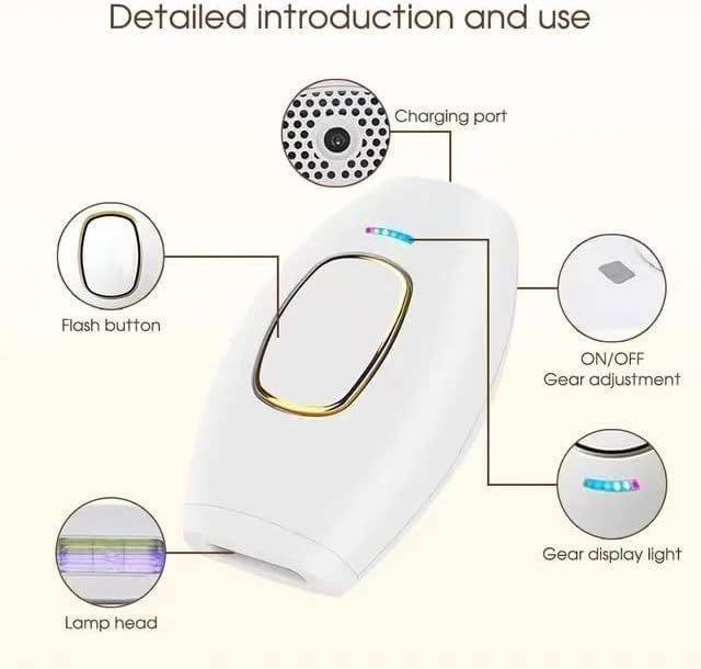 IPL Hair Removal Device – Painless Laser for Face, Body & Bikini (5 Levels, 999,999 Flashes)