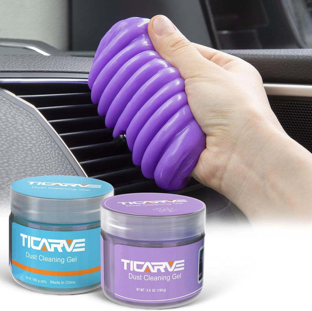 TICARVE Car Cleaning Gel – Interior Detailing Putty for Dust Removal, Vents & Keyboard (5.6oz)