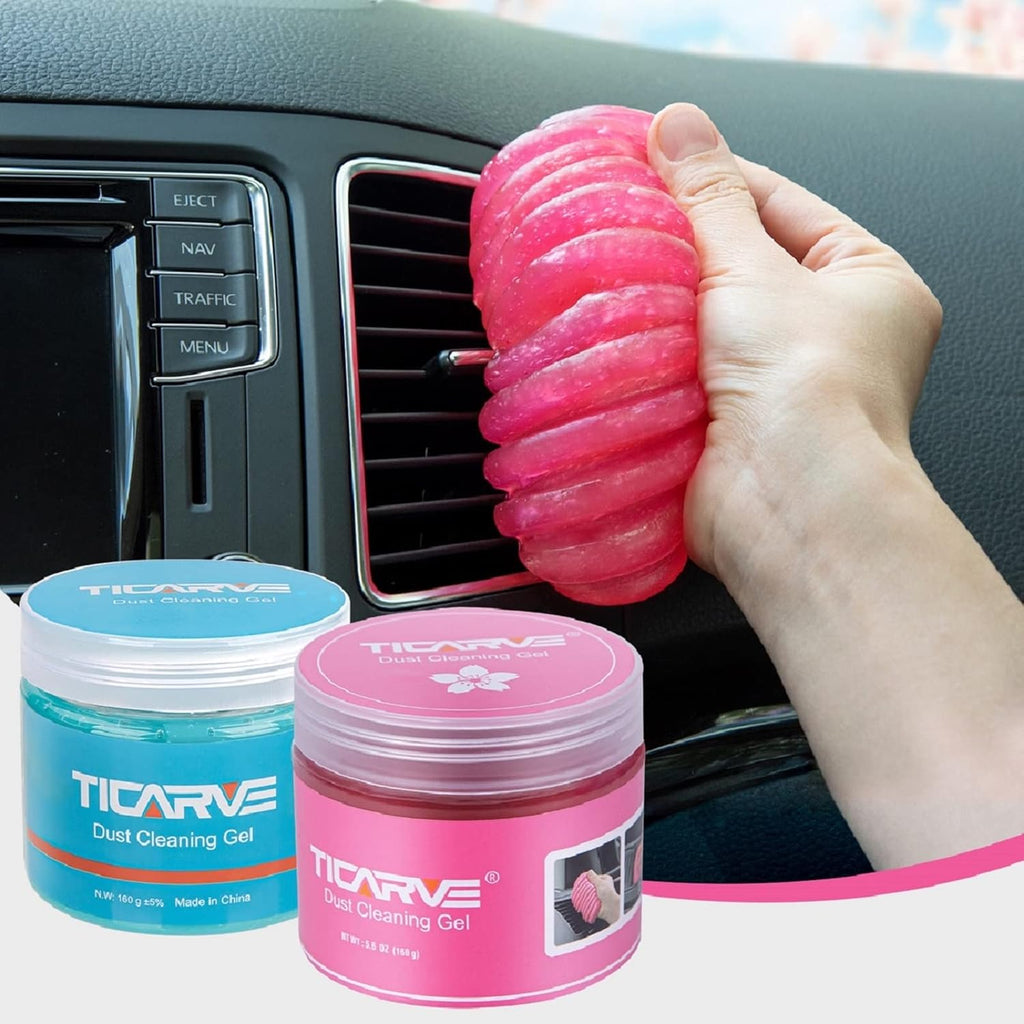 TICARVE Car Cleaning Gel – Interior Detailing Putty for Dust Removal, Vents & Keyboard (5.6oz)