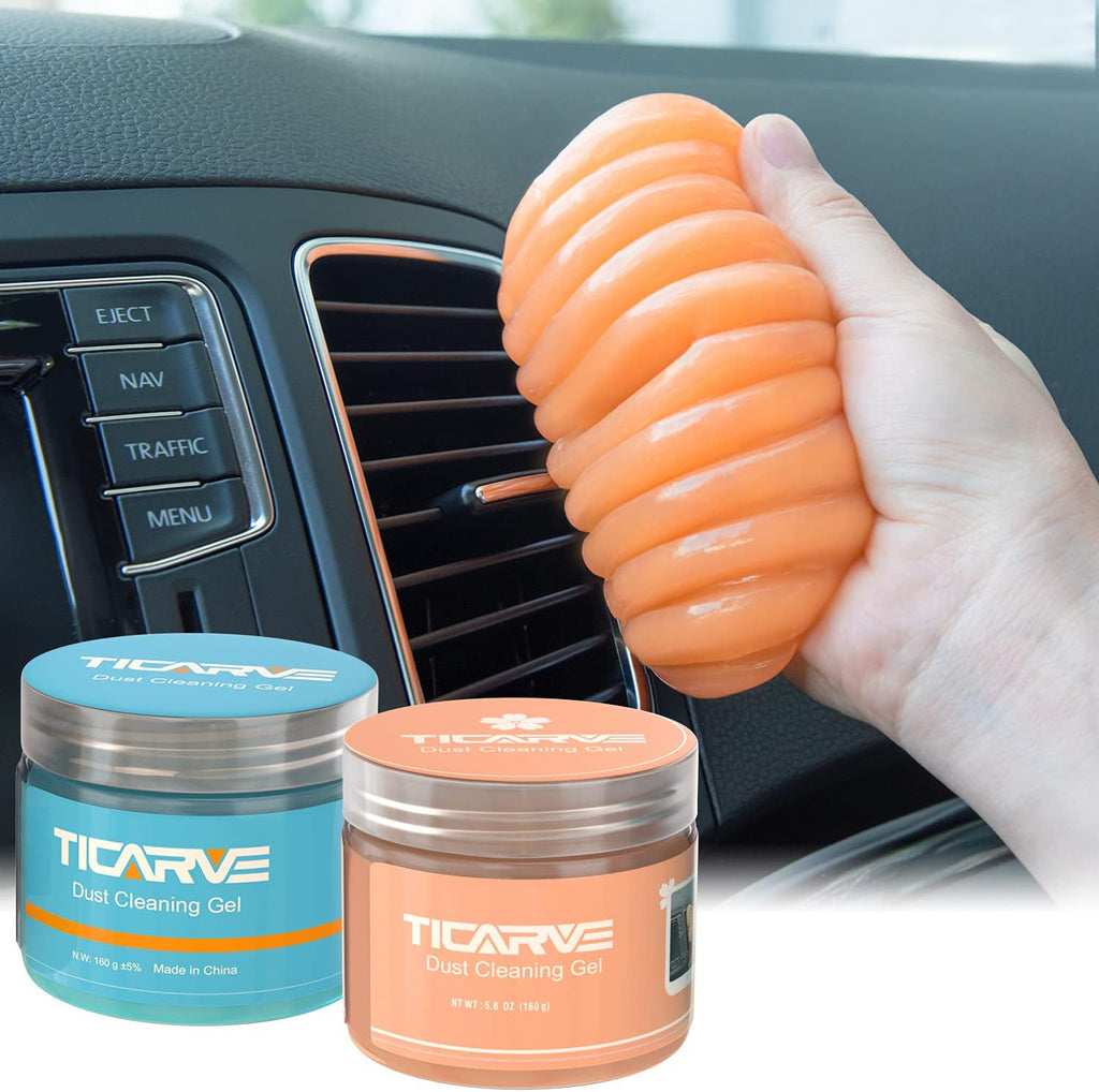 TICARVE Car Cleaning Gel – Interior Detailing Putty for Dust Removal, Vents & Keyboard (5.6oz)