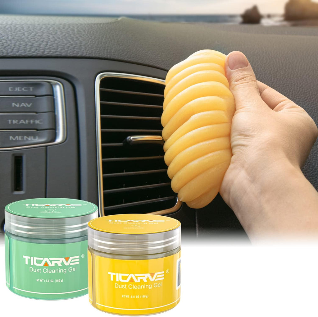 TICARVE Car Cleaning Gel – Interior Detailing Putty for Dust Removal, Vents & Keyboard (5.6oz)