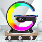 G-Shape 5-in-1 Smart LED Lamp – Wireless Charging, Bluetooth Speaker & Alarm Clock