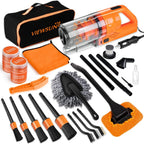 Viewsun 20PCS Pink Car Cleaning Kit – Interior Detailing Set with Drill Brushes, Windshield Tools & Cleaning Gel
