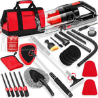 Viewsun 20PCS Pink Car Cleaning Kit – Interior Detailing Set with Drill Brushes, Windshield Tools & Cleaning Gel